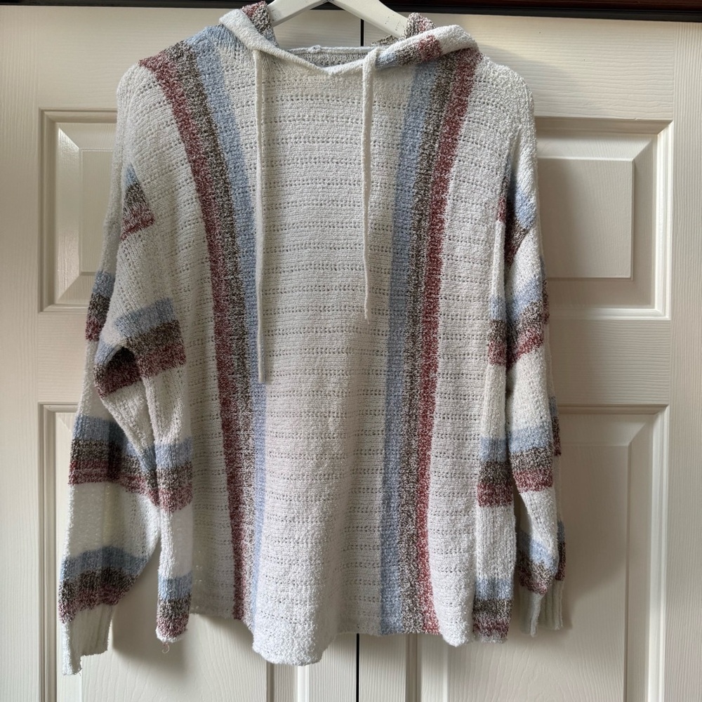O’Neill Bethany Hooded Pull Over Sweater Beach Swim Cover Women’s size XS - Picture 2 of 7
